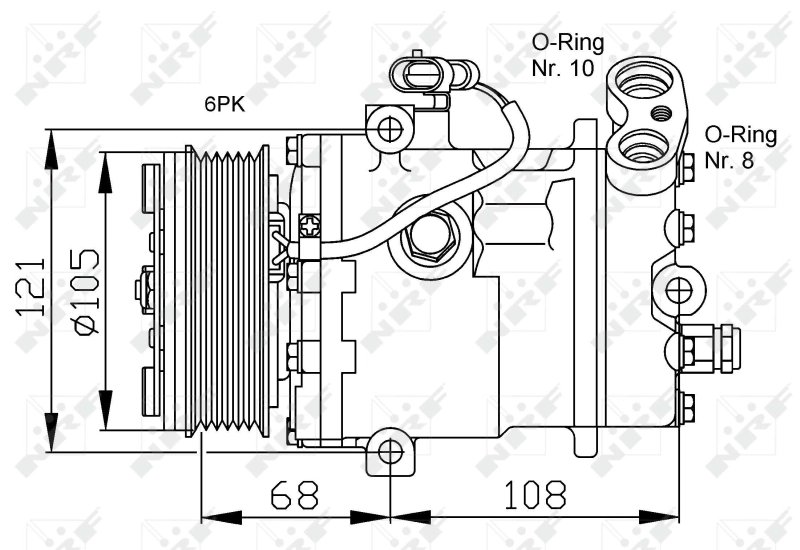 Compressor de aparelho de ar condicionado General Motors 6560956