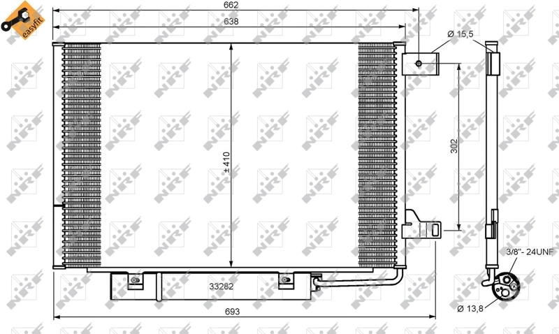 Radiador de aparelho de ar condicionado NRF 35759
