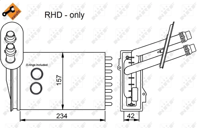 Radiador de forno (de aquecedor) NRF 53402