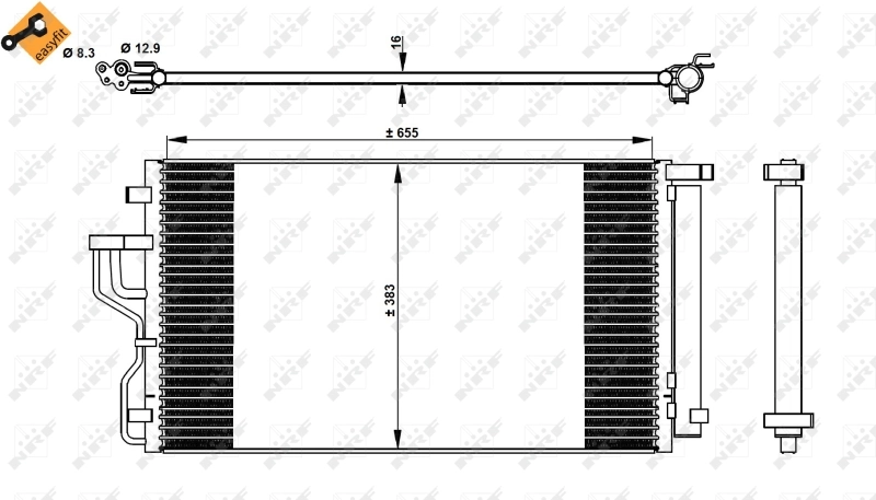 Radiador de aparelho de ar condicionado Magneti Marelli BC848 preço, a partir de 102,15 USD