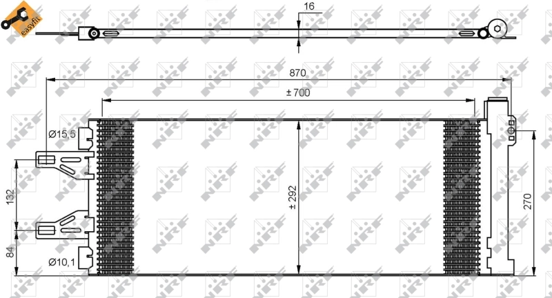 Radiador de aparelho de ar condicionado NRF 35894