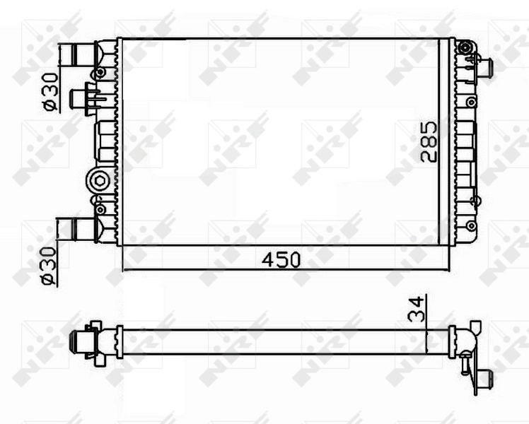 Compre 53602 NRF Radiador de esfriamento de motor