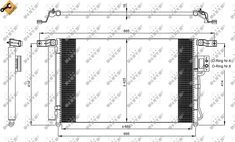 Radiador de aparelho de ar condicionado 35965 NRF