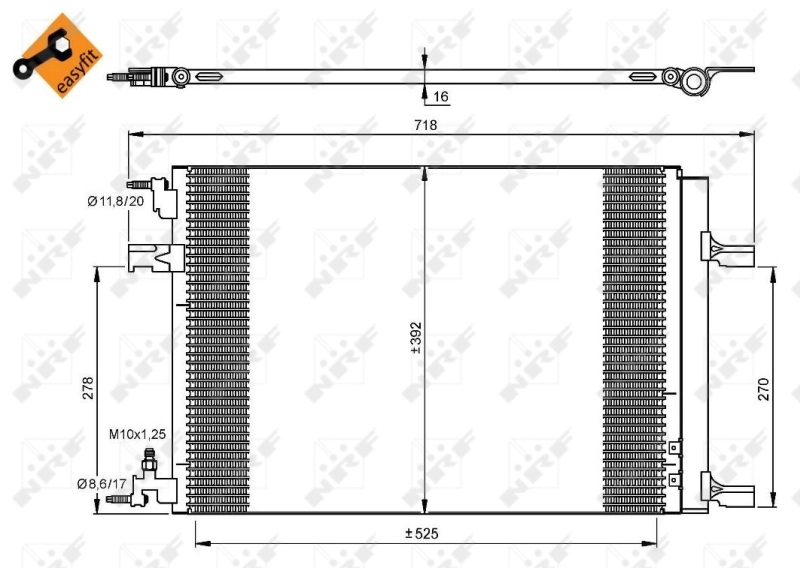 Radiador de aparelho de ar condicionado 35918 NRF