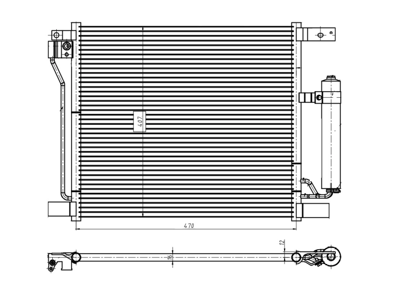 Radiador de aparelho de ar condicionado 350422 NRF