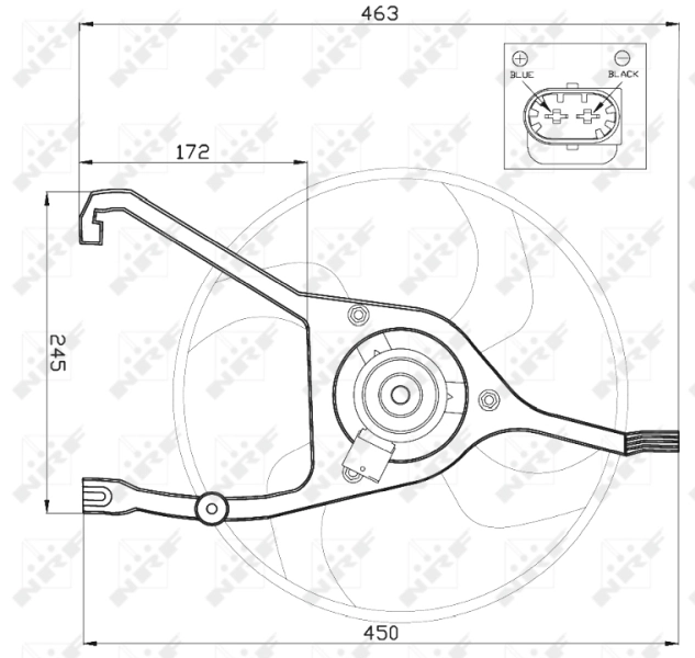 Ventilador elétrico de esfriamento montado (motor + roda de aletas) NRF 47448 preço, a partir de 117,48 USD