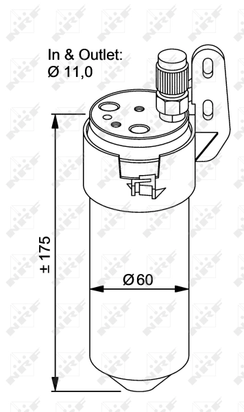 Tanque de recepção do secador de aparelho de ar condicionado 33200 NRF