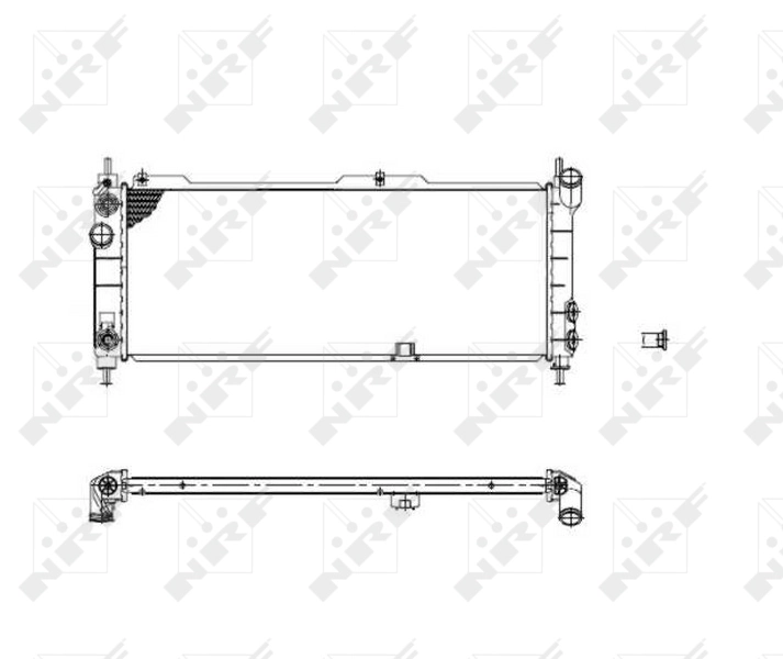 Radiador de esfriamento de motor 53631 NRF