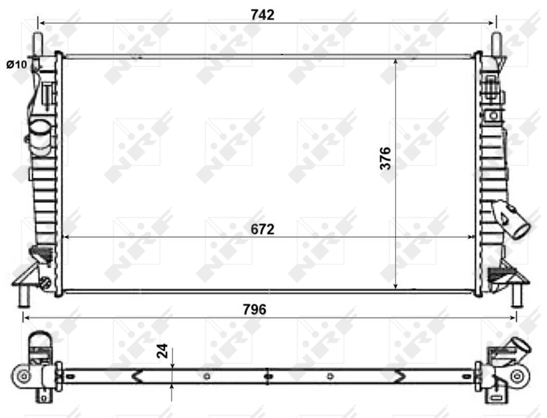 Compre 55327 NRF Radiador de esfriamento de motor