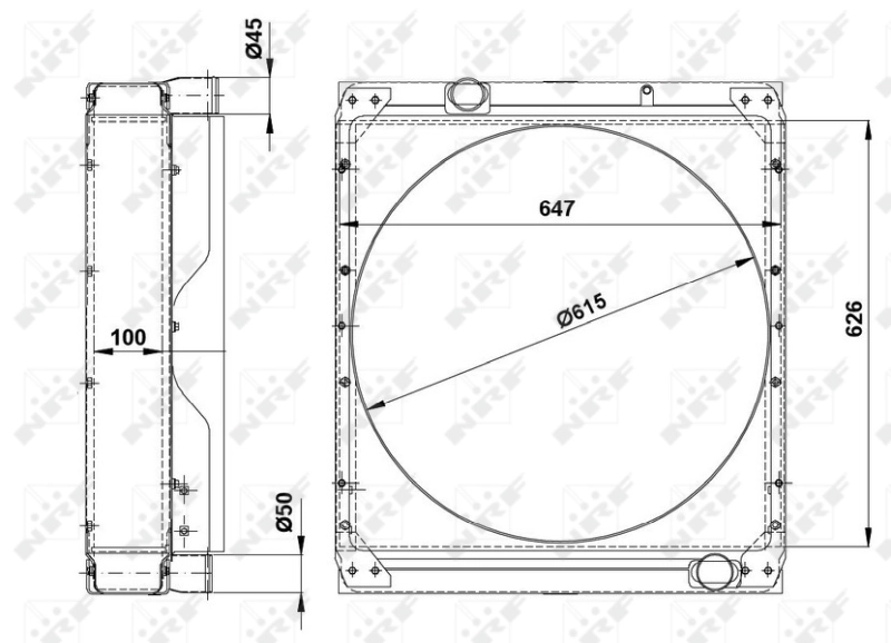 Radiador de esfriamento de motor 54094 NRF