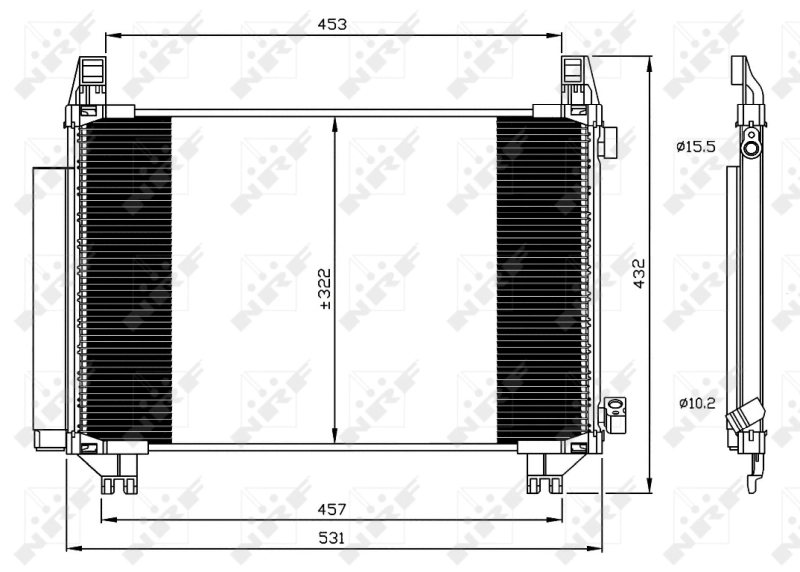 Radiador de aparelho de ar condicionado 350062 NRF