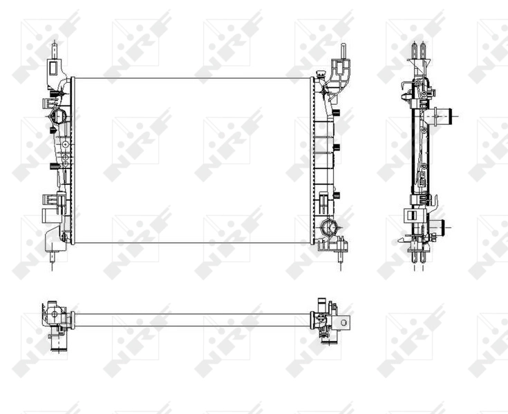Radiador de esfriamento de motor 54504 NRF