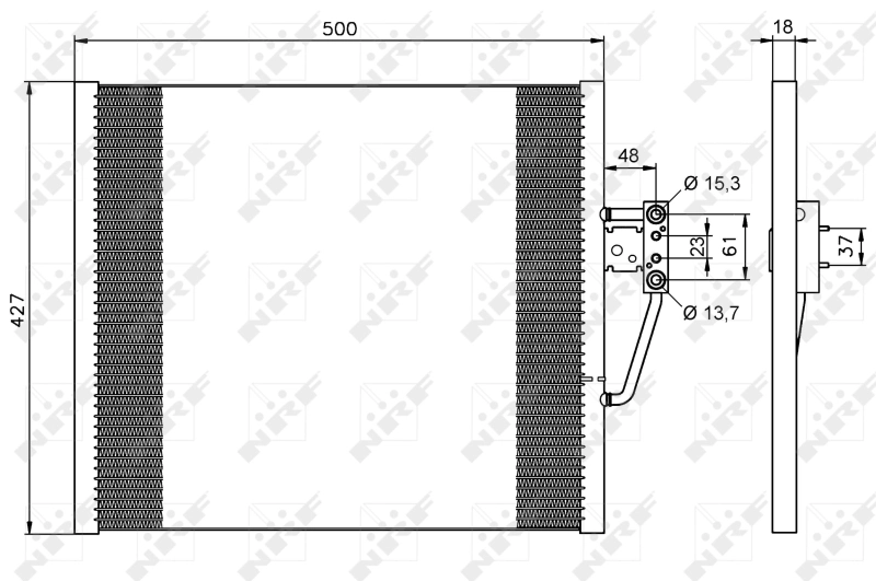 Radiador de aparelho de ar condicionado 35587 NRF