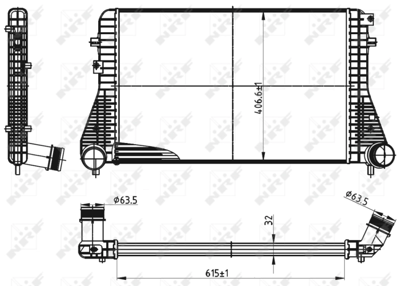 Radiador de intercooler 30316 NRF