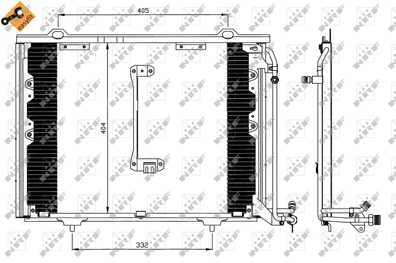 Radiador de aparelho de ar condicionado BC232 Magneti Marelli