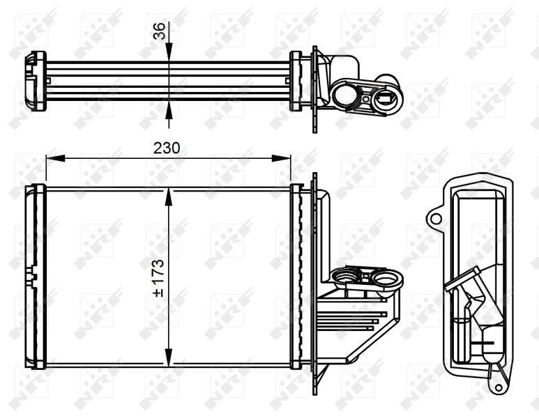Radiador de forno (de aquecedor) 54294 NRF