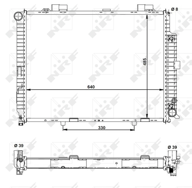 Radiador de esfriamento de motor 50575 NRF