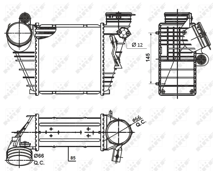 Radiador de intercooler 30838 NRF