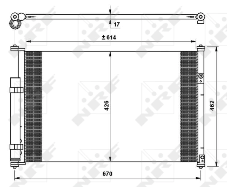 35769 NRF Radiador de aparelho de ar condicionado