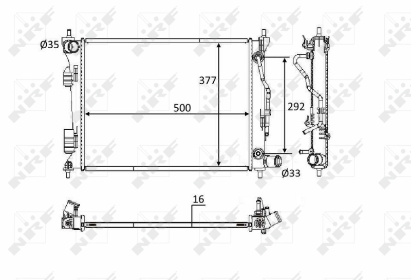 Compre 58556 NRF Radiador de esfriamento de motor