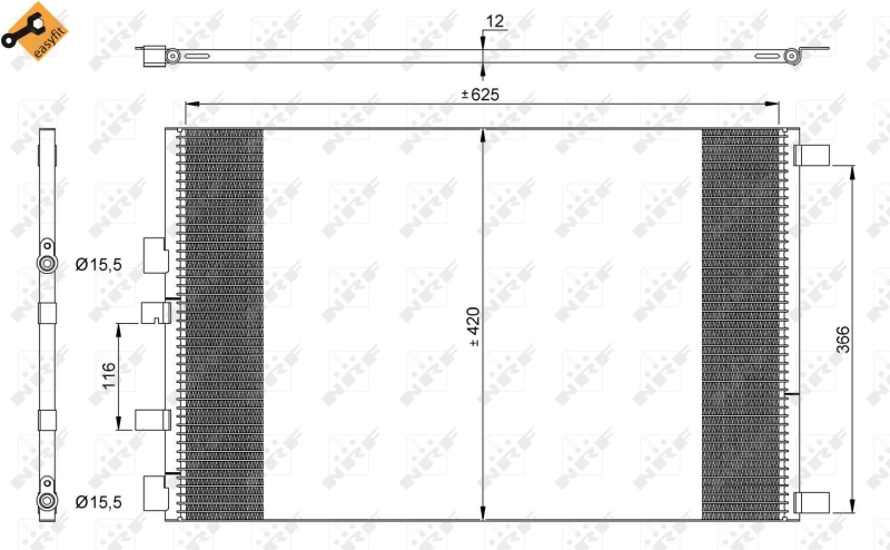 Compre 35913 NRF Radiador de aparelho de ar condicionado