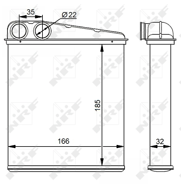 Radiador de forno (de aquecedor) para Mercedes A  W169