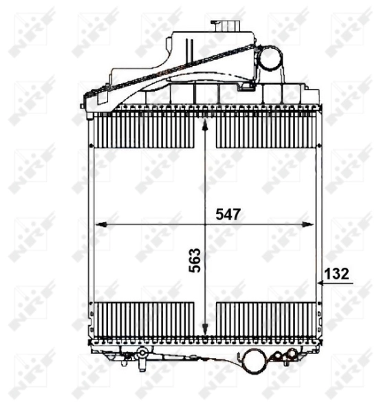 Radiador de esfriamento de motor 54110 NRF