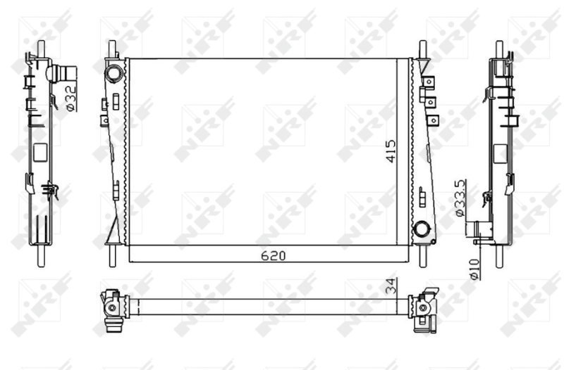 Compre 53782 NRF Radiador de esfriamento de motor