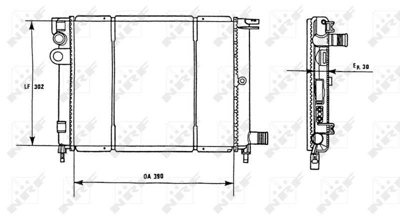 Compre 58966 NRF Radiador de esfriamento de motor