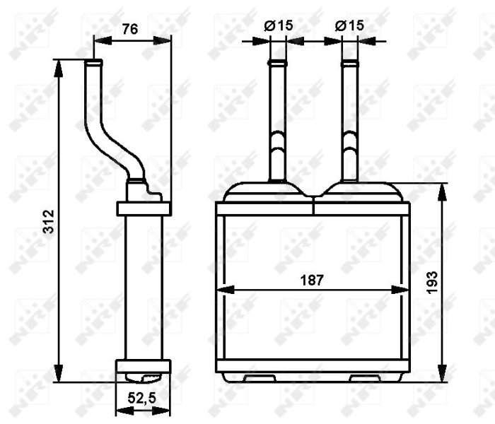  Radiador de forno (de aquecedor) Opel Combo A сaixa (1994 - 2001) A