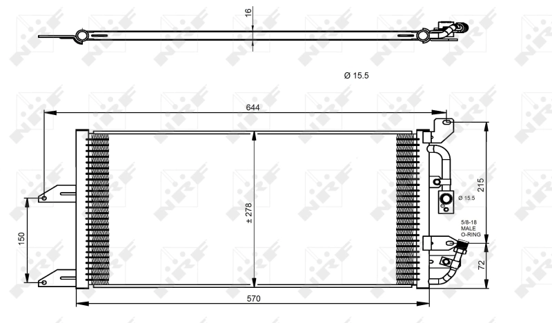  Radiador de aparelho de ar condicionado Fiat Punto I hatchback (176) (1993 - 1999) I