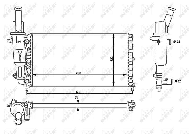 Compre BM120 Magneti Marelli Radiador de esfriamento de motor
