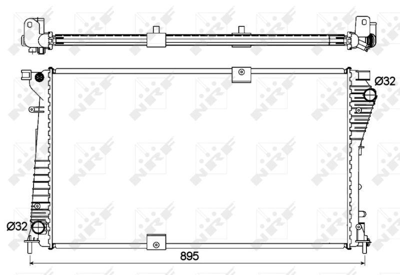 Radiador de esfriamento de motor Peugeot/Citroen 93857125