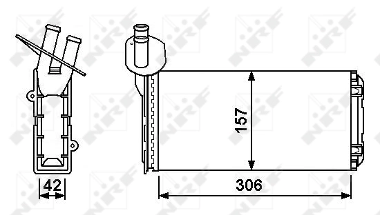 Radiador de forno (de aquecedor) NRF 53889