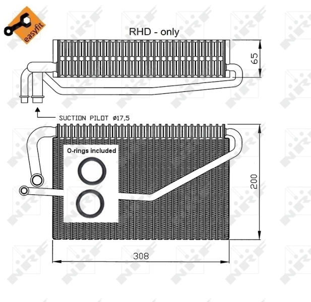 Vaporizador de aparelho de ar condicionado 36118 NRF