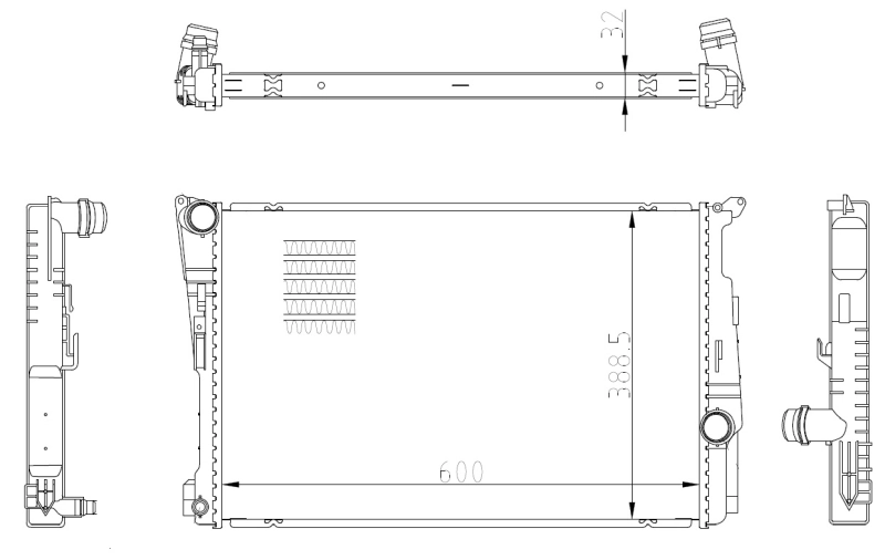 Radiador de esfriamento de motor para BMW X3  F25
