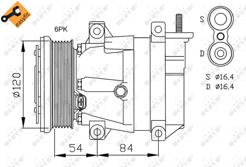 Compressor de aparelho de ar condicionado Chevrolet Lacetti  J200