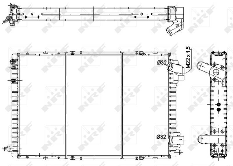 Radiador de esfriamento de motor 5499 HELLA