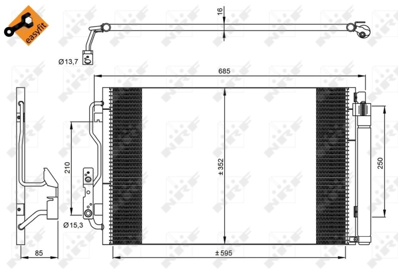 Compre Radiador de aparelho de ar condicionado BMW 1 
