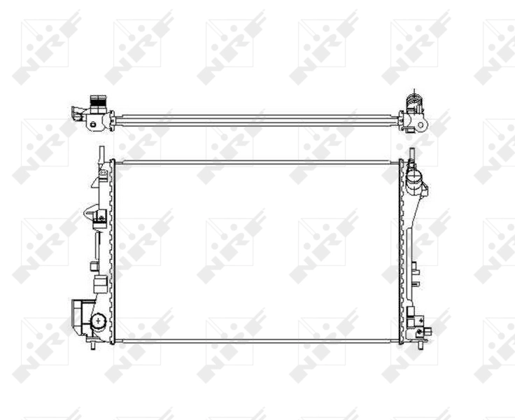 Radiador de esfriamento de motor 58203 NRF