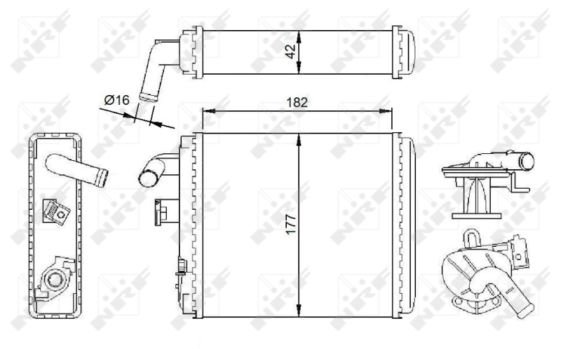 Radiador de forno (de aquecedor) Magneti Marelli BR054 preço, a partir de 40,21 USD
