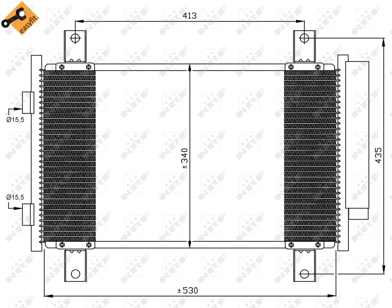 Radiador de aparelho de ar condicionado Citroen Jumper  244