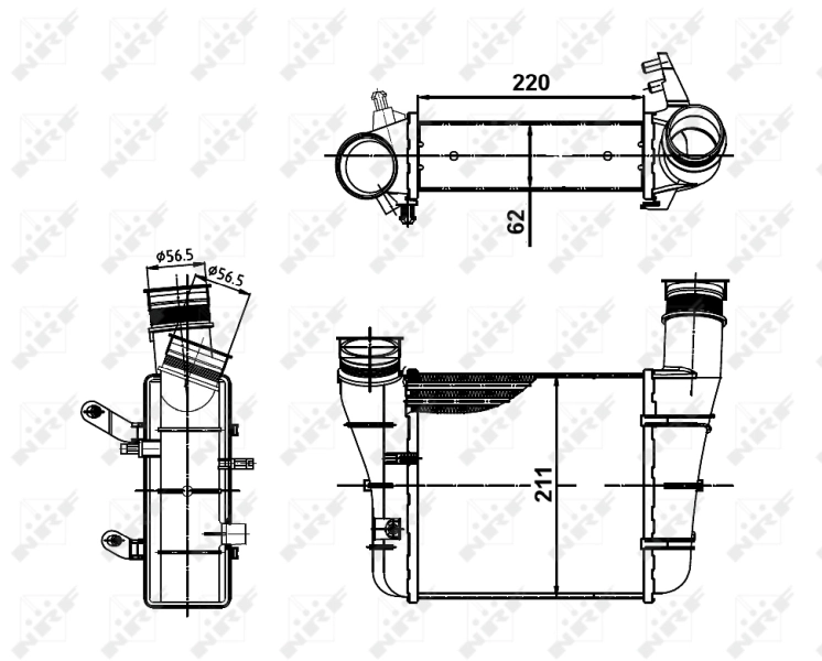 Radiador de intercooler 30148A NRF