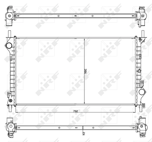 Compre 54756 NRF Radiador de esfriamento de motor