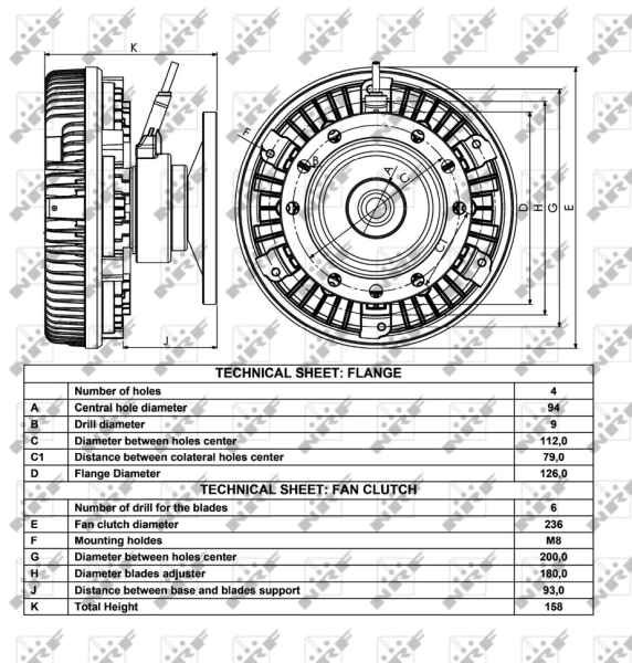 Acoplamento viscoso de ventilador de esfriamento 20805997 Volvo