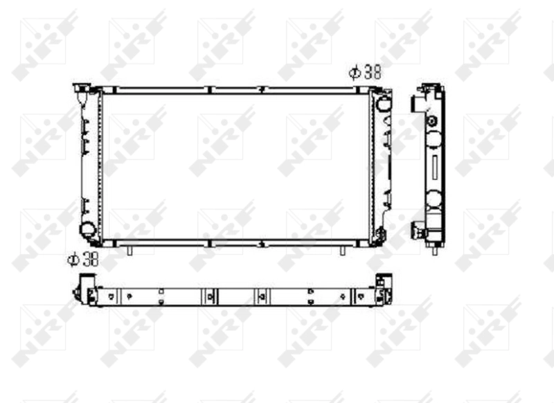 Radiador de esfriamento de motor para Subaru Legacy BC