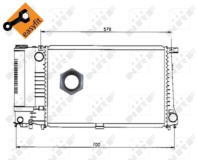 Radiador de esfriamento de motor 50568 NRF