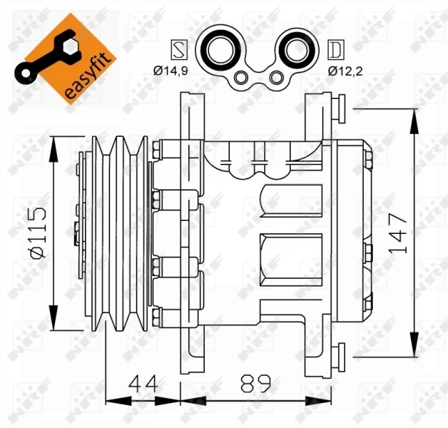 3541139M91 Massey Ferguson Compressor de aparelho de ar condicionado