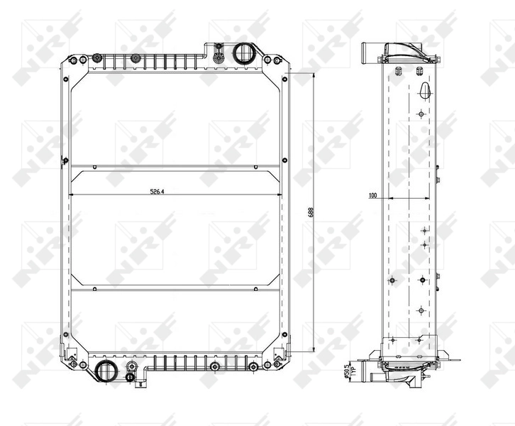 Compre 54074 NRF Radiador de esfriamento de motor