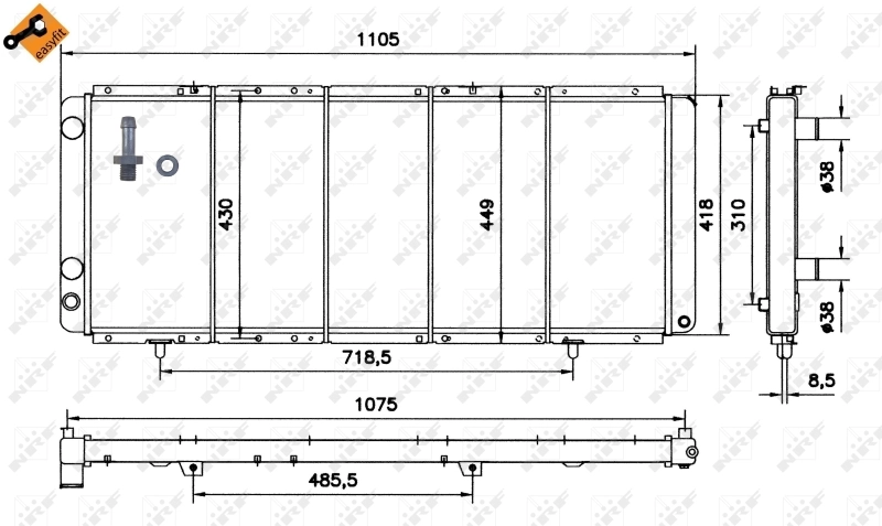 Radiador de esfriamento de motor Polcar 570208A4